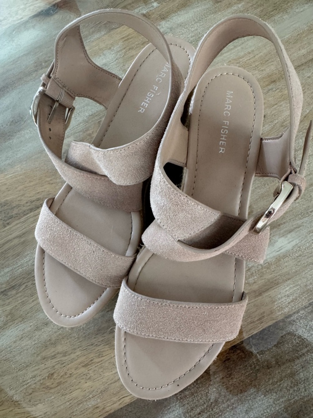Marc Fisher Blush Platform Espadrille Sandals - Picture 3 of 5